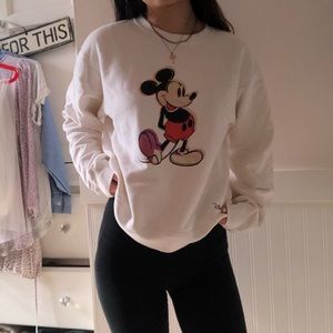 SOLD uniqlo white disney crewneck sweatshirt